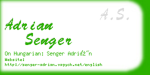 adrian senger business card